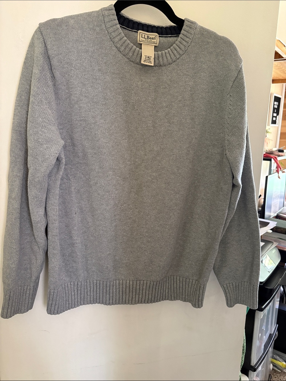 Vintage L.L. Men’s Crewneck Sweater - Light Gray